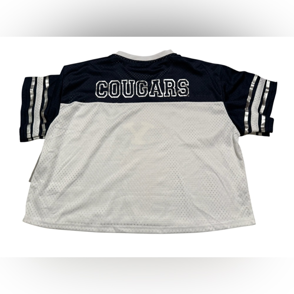 Colosseum Women's White BYU Cougars Treasure Cropped Football Jersey white XL - Picture 3 of 12